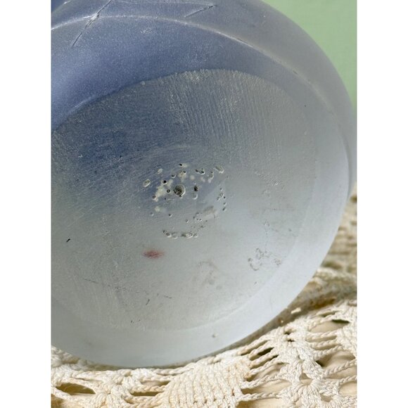 Vintage 90's Fellerman Art Glass Head Sculpture Blue Hair - Picture 11 of 16